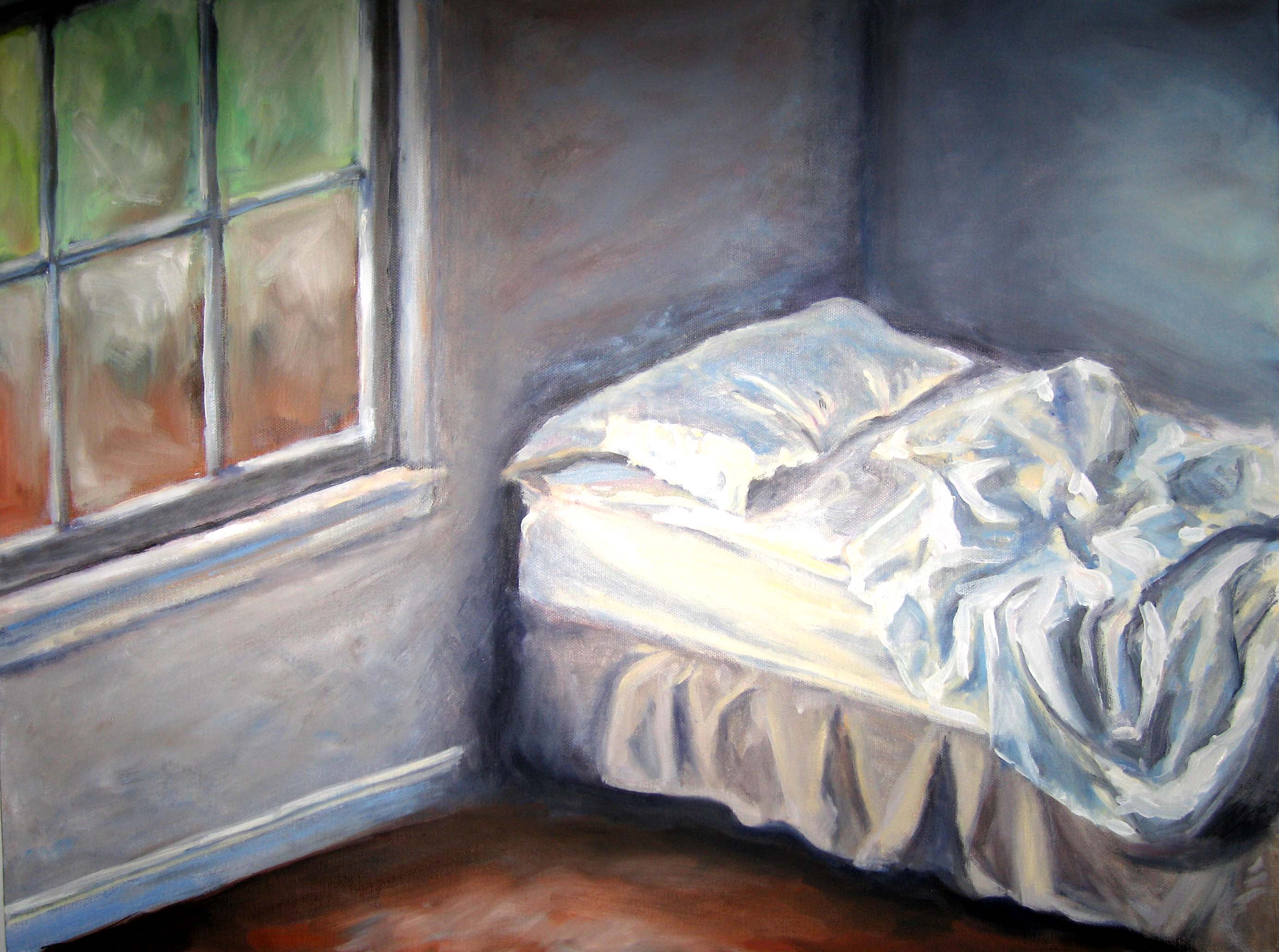 Что делать с постелью умершего. Кровать живопись. Незаправленная кровать искусство. Кровать акварель. Кровать гуашью.